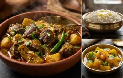 Paro Mangxo Koldil with Joha Rice and Papaya Khar