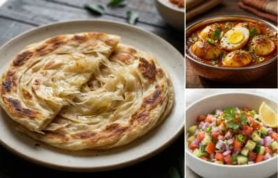 Parotta with Egg Curry
