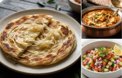 Parotta with Paneer Masala