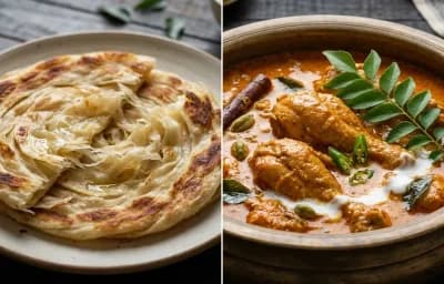 Parotta with Kerala Chicken Curry