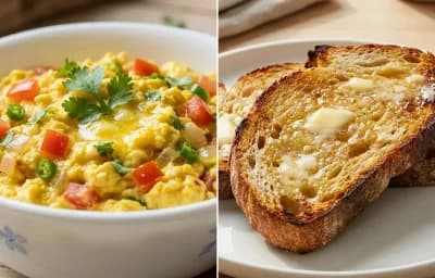 Parsi Akuri with Butter Toast