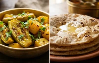 Parwal Bhujia with Roti