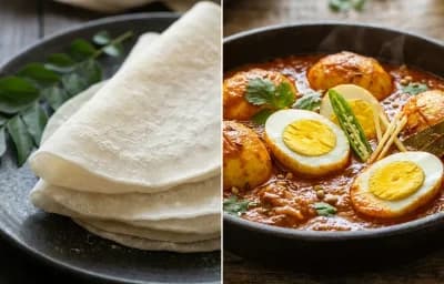 Pathiri with Egg Masala Curry