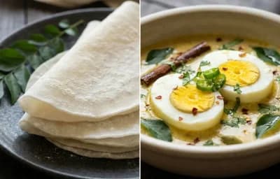 Pathiri with Kerala Egg Mappas