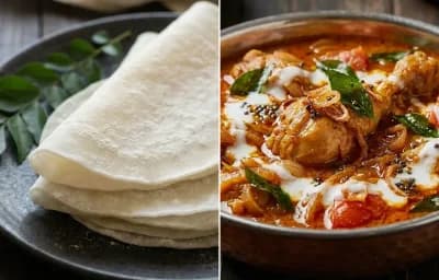 Pathiri with Kozhi Curry