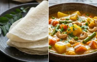 Pathiri with Vegetable Curry