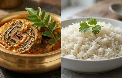 Pathrode Gassi with Boiled Rice