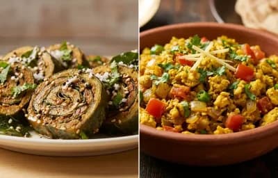 Patra with Egg Bhurji