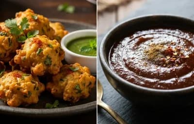 Phulouri with Tamarind Chutney