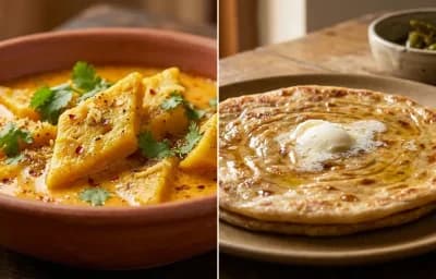 Pitod ki Sabzi with Paratha