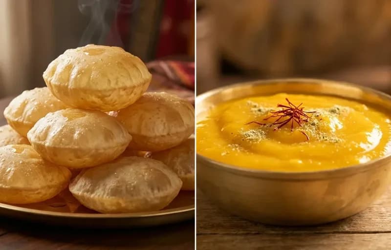 Poori with Aamras