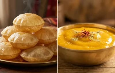 Poori with Aamras