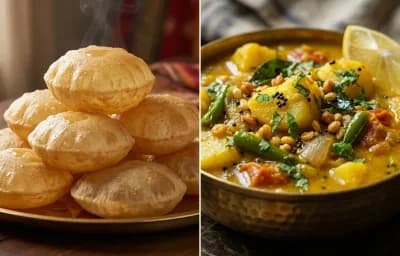 Poori with Potato Saagu