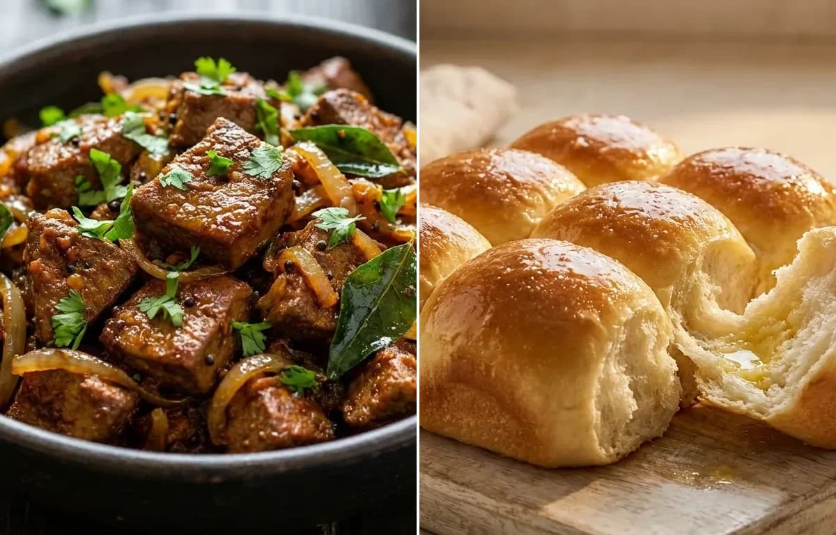 Pork Liver Fry with Ladi Pav