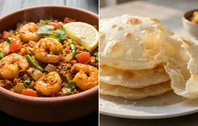 Prawn Bhurji with Bengali Luchi