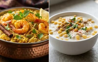 Prawn Pulao with Boondi Raita