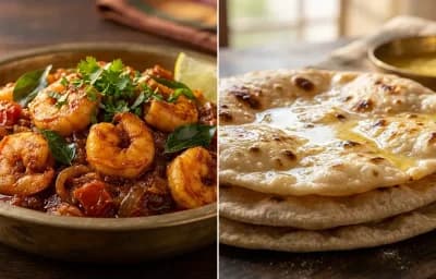 Prawn Thokku with Chapati