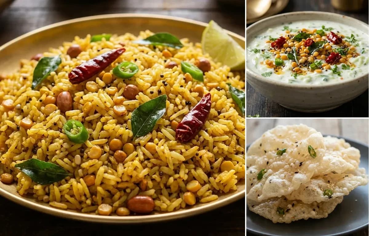 Pulihora, Perugu Pachadi and Biyyam Vadiyalu