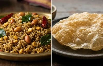 Puliyogare with Appalam