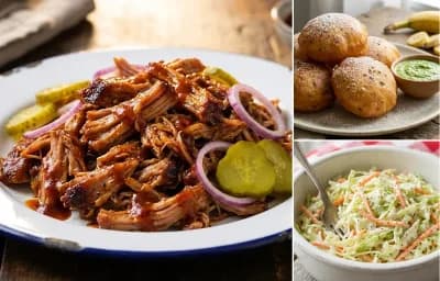Pulled Pork with Mangalore Buns and Coleslaw