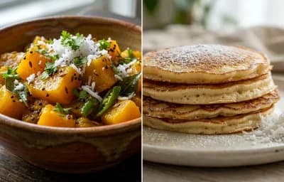 Pumpkin Bhaji with Goan Pole