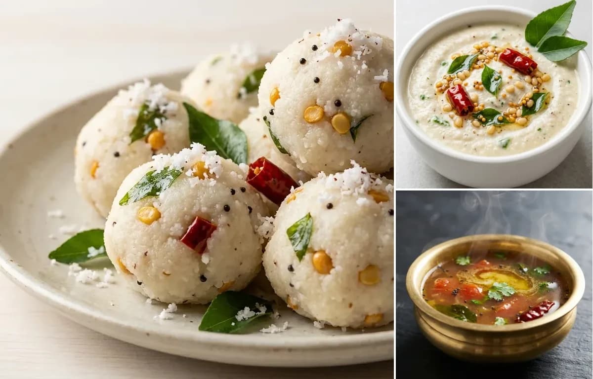 Pundi Gatti, Coconut Chutney and Rasam