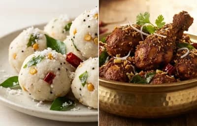 Pundi Gatti with Chicken Sukka