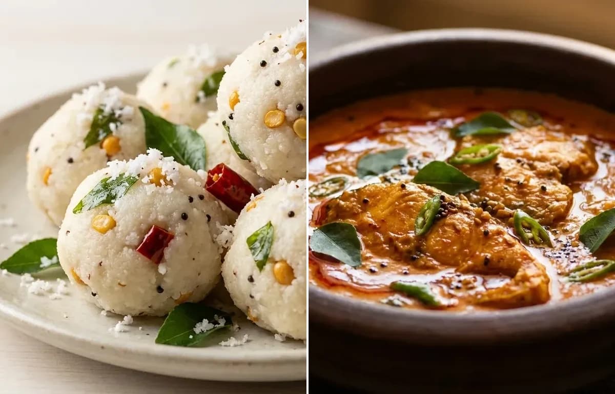 Pundi Gatti with Fish Curry