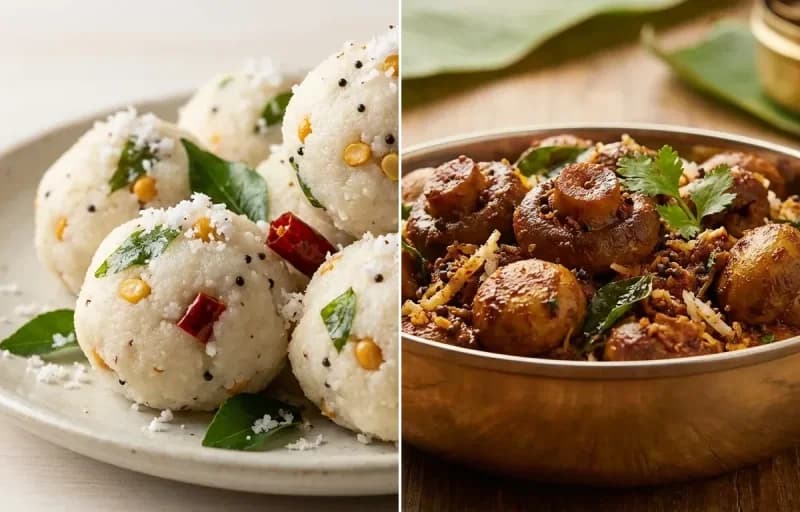Pundi Gatti with Mushroom Sukka