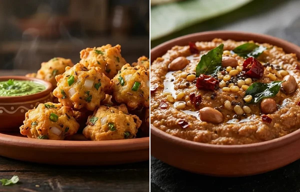 Punugulu with Peanut Chutney