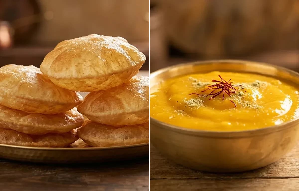 Puri with Aamras