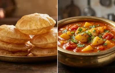 Puri with Aloo Tamatar Salan