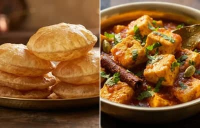 Puri with Chhena Tarkari