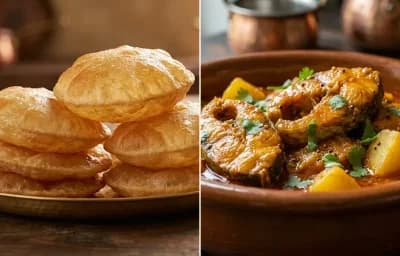 Puri with Macha Tarkari