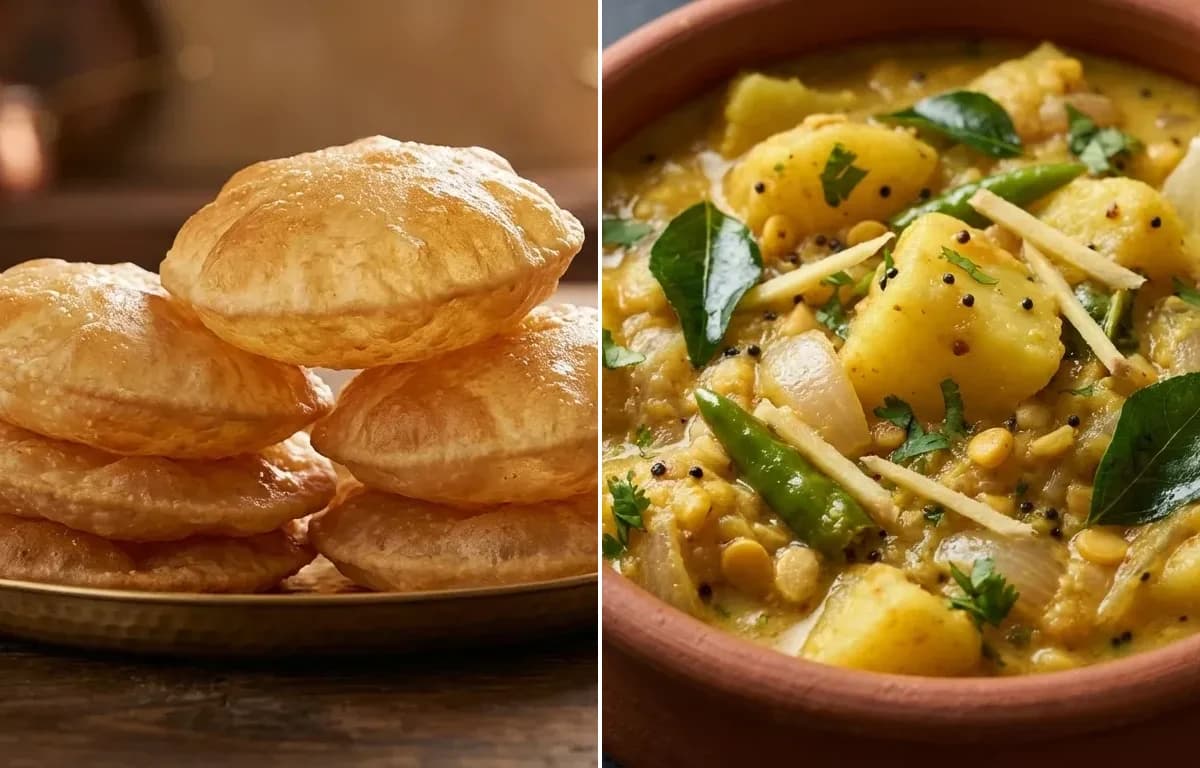 Puri with Potato Masala for Dosa