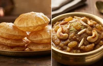 Puri with Suji ka Halwa
