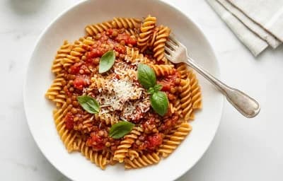 Quick Lentil Marinara Pasta
