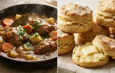 Rabbit Stew with Buttermilk Biscuits