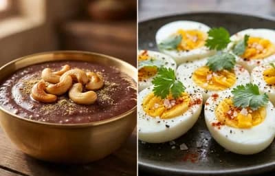 Ragi Manni with Boiled Egg