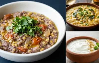 Ragi Moong Khichdi with Congee with Dahi