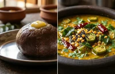 Ragi Mudde with Bendekai Huli