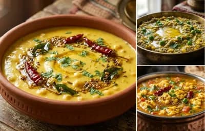 Rajasthani Kadhi, Bajra Khichdi and Egg Tadka