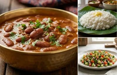 Rajma Chawal with Kachumber Salad