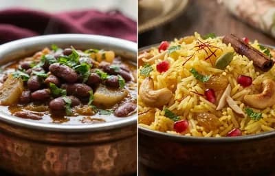 Rajma Gogji with Kashmiri Pulao