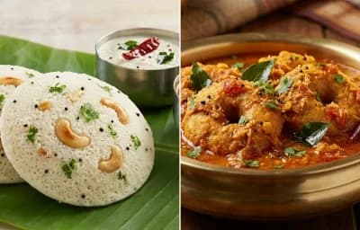 Rava Idli with Vada Curry