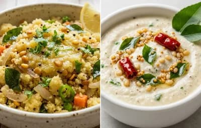 Rava Uppittu with Coconut Chutney