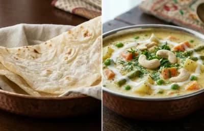 Roomali Roti with Vegetable Korma