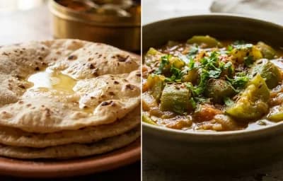 Roti with Turai Sabzi