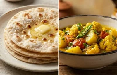 Ruti with Aloo Phulkobi