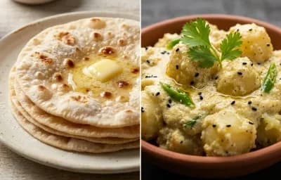 Ruti with Aloo Posto